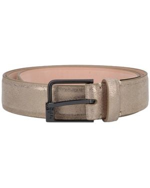 Maison Margiela Cream Belt With Minimalist Design And Classic Buckle - Multicolour