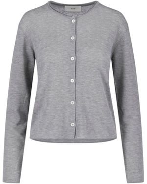 DUNST Crewneck Cardigan - Grey