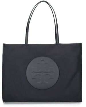 Tory Burch 'Ella' Large Tote Bag - Black