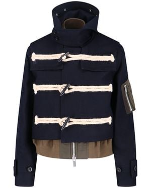 Sacai 'Melton' Wool Jacket - Blue