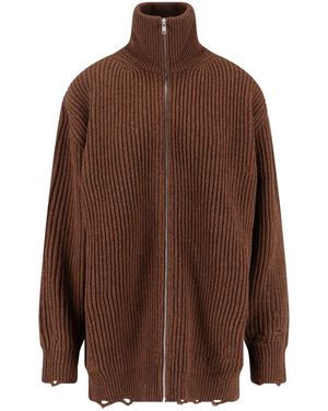 MM6 by Maison Martin Margiela Turtle-Neck Jumper - Brown