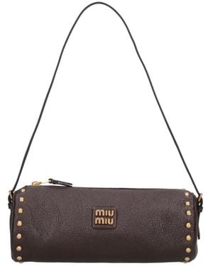 Miu Miu Leather Shoulder Pouch - White