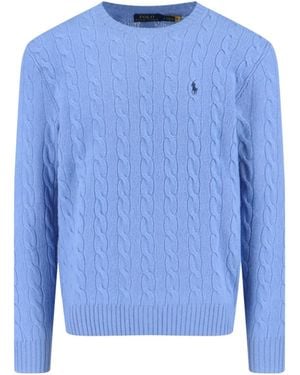 Polo Ralph Lauren Logo Braided Jumper - Blue