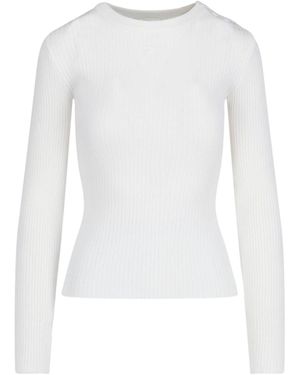 Courreges Ribbed Jumper - White