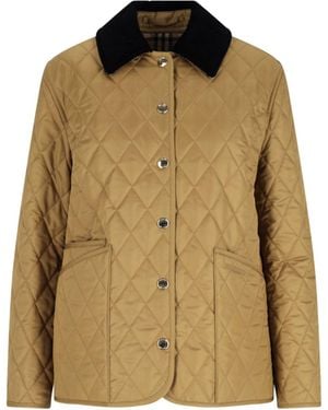 Burberry Quilted Collar Jacket - Brown