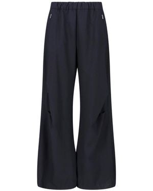 Laminar Wide Wool Blend Pants - Blue