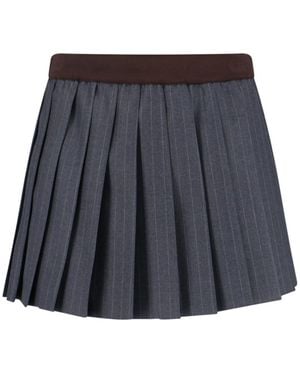 Miu Miu Pleated Mini Skirt - Blue
