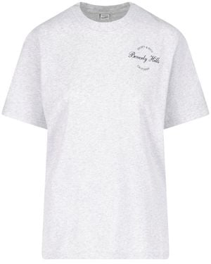 Sporty & Rich T-Shirt "Beverly Script" - White
