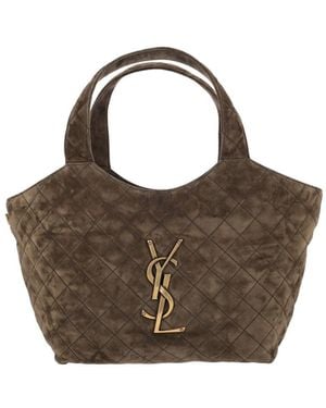 Saint Laurent Medium Tote Bag "Icare" - Brown