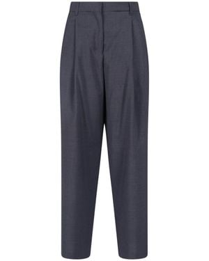 Max Mara Virgin Wool Trousers - Blue