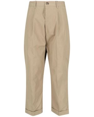 Ami Paris Ami Trousers Cotton - Natural