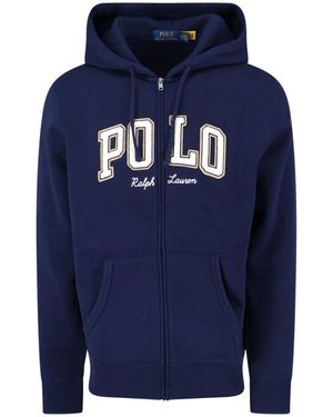 Polo Ralph Lauren Logo Zip Sweatshirt - Blue