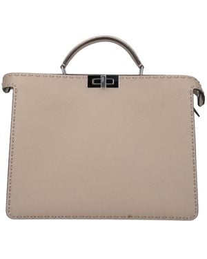 Fendi Borsa Media "Peekaboo Iseeu" - Neutro