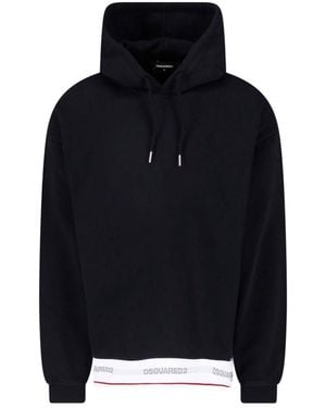DSquared² Hooded Sweatshirt Logo - Blue