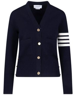 Thom Browne Cardigan "4 Bar" - Blue