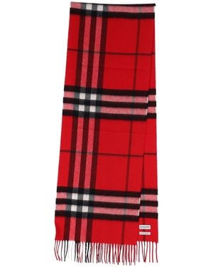 Burberry Sciarpa "Check" - Rosso