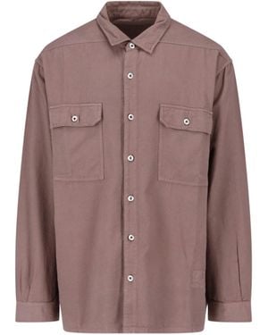 Rick Owens Button Shirt - Brown