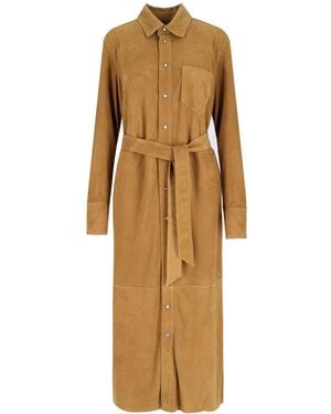 Polo Ralph Lauren Abito Maxi Chemisier - Neutro