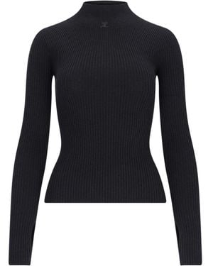 Courreges Turtle-Neck Jumper - Blue