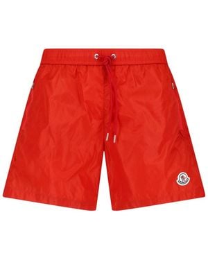 Moncler Logo Swimsuit - Red