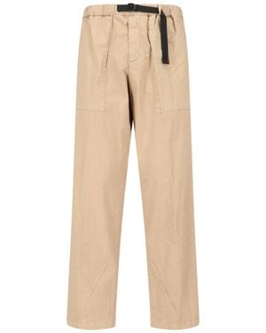 White Sand Belted Trousers - Natural