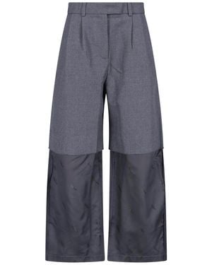 VAQUERA Wide-Leg Trousers "Chopped" - Blue