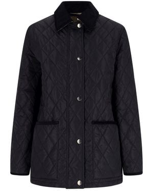 Burberry Giacca Trapuntata A Diamante - Blu