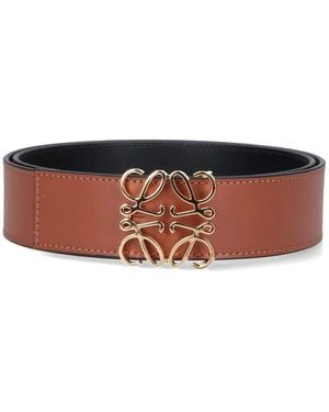 Loewe Reversible Belt "Anagram" - Brown