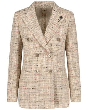 Lardini Double-Breasted Blazer - Natural