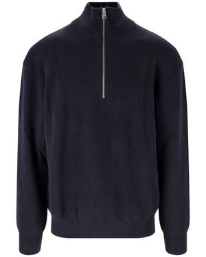 Closed Zip Sweater - Blue