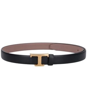 Tod's Italian Calf Leather Belt For - White