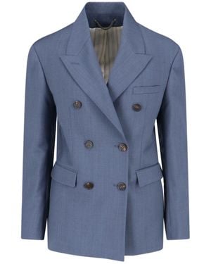 Golden Goose Tailored Wool Fresco Blazer - Blue