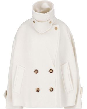 Chloé Short Virgin Wool Coat - White