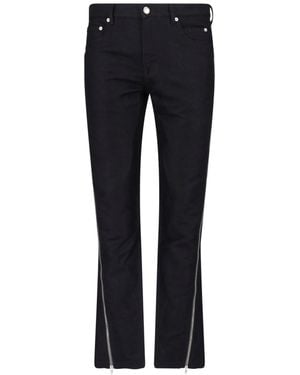 Rick Owens Jeans Dritti Zip - Blu