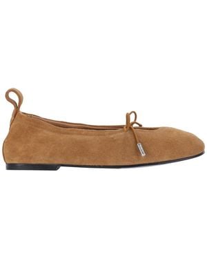 Alohas Suede Flats "Rosalind" - White