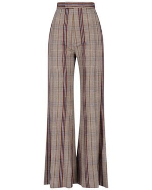 Vivienne Westwood Plaid Wide-Leg Trousers - Brown