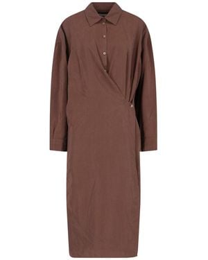 Lemaire Midi Shirt Dress - Brown
