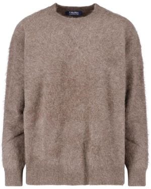 Max Mara Sweater With Yak Scarf - Brown