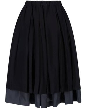 Comme des Garçons Mid-Length Tiered Skirt - Blue