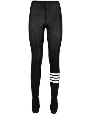 Thom Browne Collant "4 Bar" - Nero