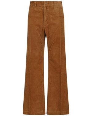 Polo Ralph Lauren High-Rise Wide-Leg Corduroy Trousers - Brown