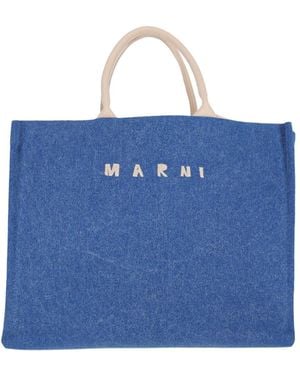 Marni Borsa Tote Grande "East/West" - Blu