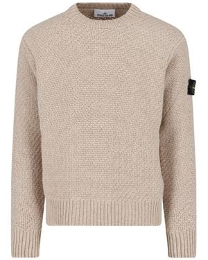 Stone Island Wool Jumper - Natural
