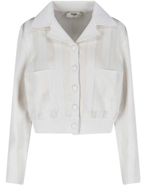 Fendi Viscose Blouson - White
