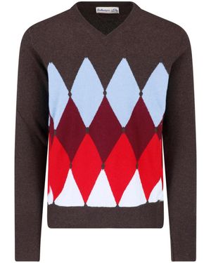 Ballantyne Cashmere Jumper - Red