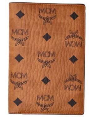 MCM Monogram Passport Holder Wallet - White