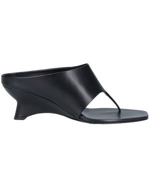 KHAITE Marlow Sculptural Leather Mules - Black