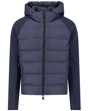 Moncler Cardigan Zip Logo - Blue