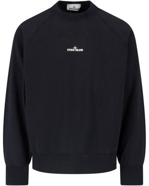 Stone Island Crewneck Sweatshirt - Blue