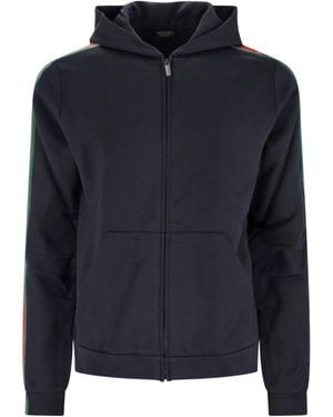Gucci Zip Hoodie “Web” - Blue